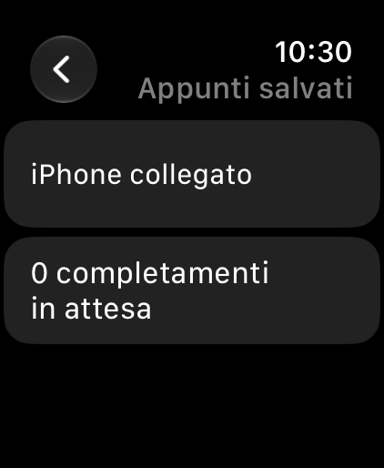 Appunti salvati di Notiziometro su Apple Watch